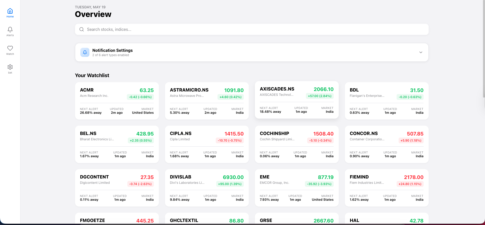 Stock Notifier